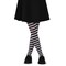 Black and White Tights - Striped Nylon Stretch Pantyhose Stocking Accessories for Every Day Attire and Costumes for Teens and Children